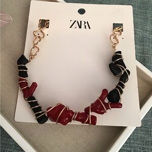 Zara Red and Black Women's Necklace.Brand New.